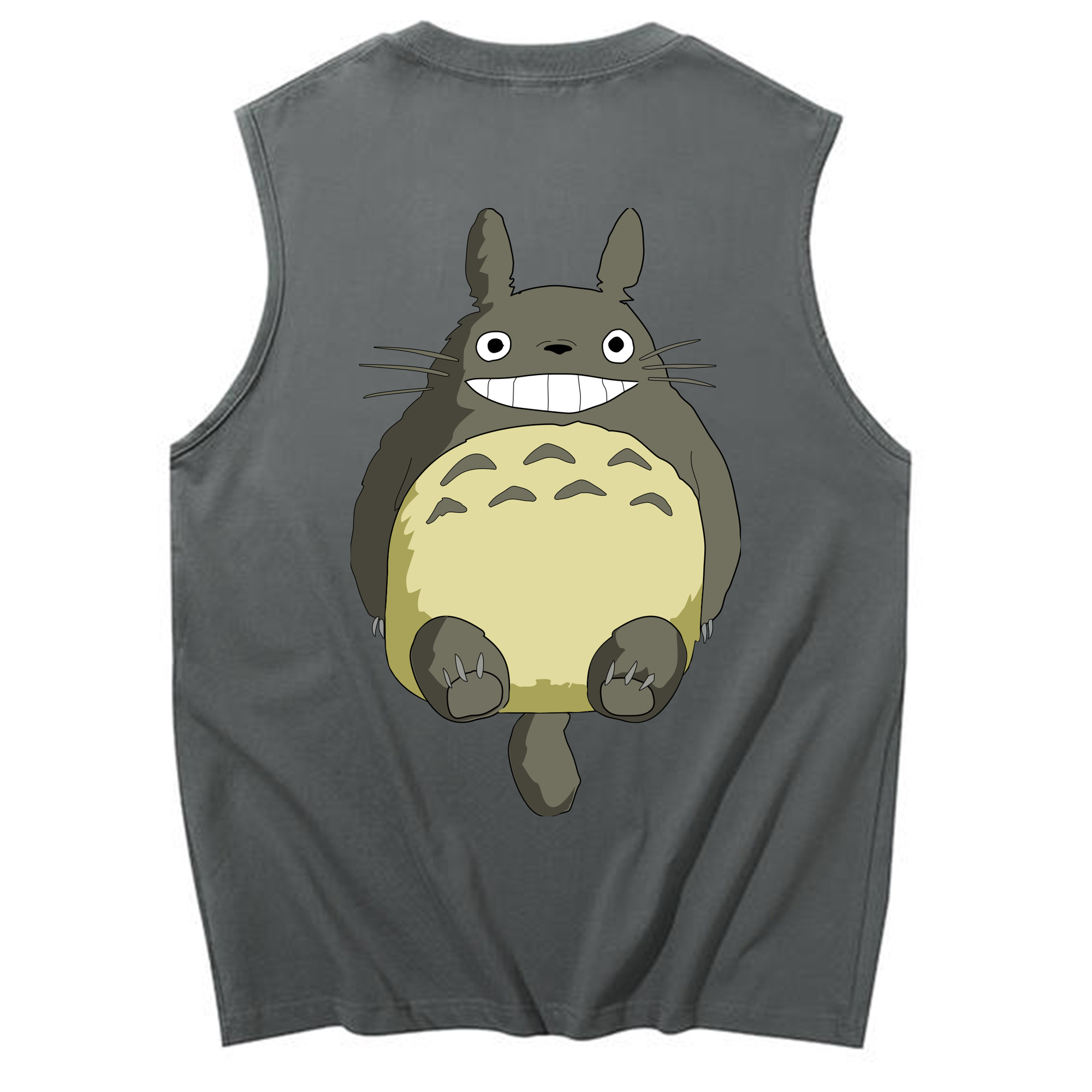 （画像用） となりのトトロ 草壁メイ 草壁サツキ My Neighbor Totoro Satsuki Kusakabe Mei Kusakabe コットン100％タンクトップ（背面プリント）